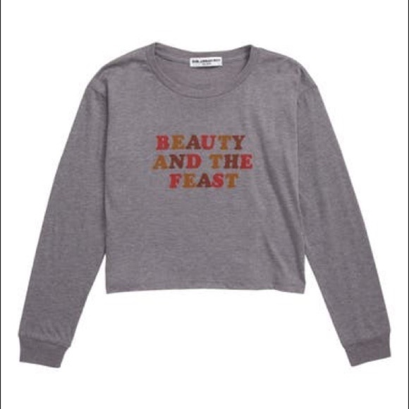 Suburban Riot NWOT Beauty & the Feast Crop Shirt - Picture 1 of 8